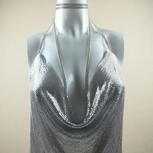 NEW SHIMMER DRESS, SHINY, BACKLESS AND HALTER.